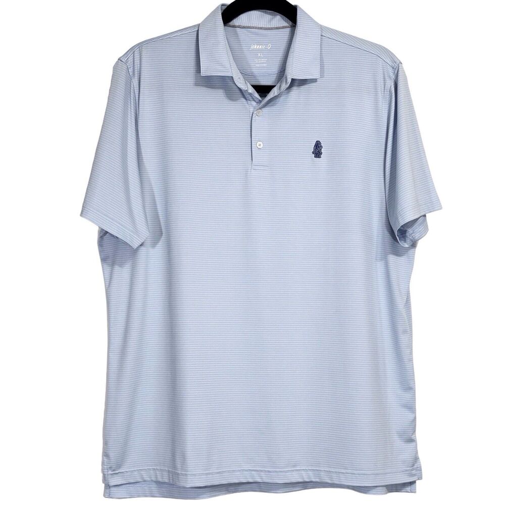 johnnie-o Polo Short Mens XL
Blue White Stripe Bear Logo